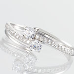 Bague Clarina Or Blanc Oxyde De Zirconium - Bagues avec pierre Femme | Histoire d&rsquo;Or