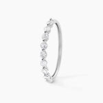 Demi Alliance Or Blanc Eclat D'etoile Oxyde De Zirconium - Bagues avec pierre Femme | Histoire d&rsquo;Or