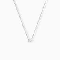 Collier Court Argent Blanc Lylwenn Oxyde De Zirconium