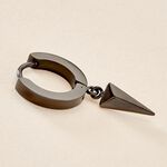 Cr&eacute;ole Unitaire Argyris Acier Noir - Boucles d'oreilles cr&eacute;oles Homme | Histoire d&rsquo;Or