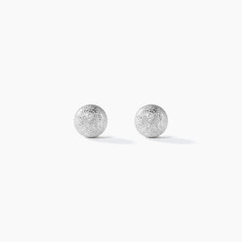 Boucles D'oreilles Puces Ayana Argent Blanc - Boucles d'oreilles fantaisie Femme | Histoire d’Or