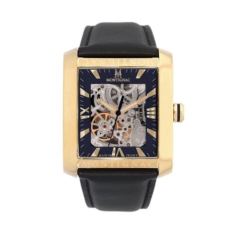 Montre Montignac Square Automatique Noir - Montres Homme | Histoire d&rsquo;Or