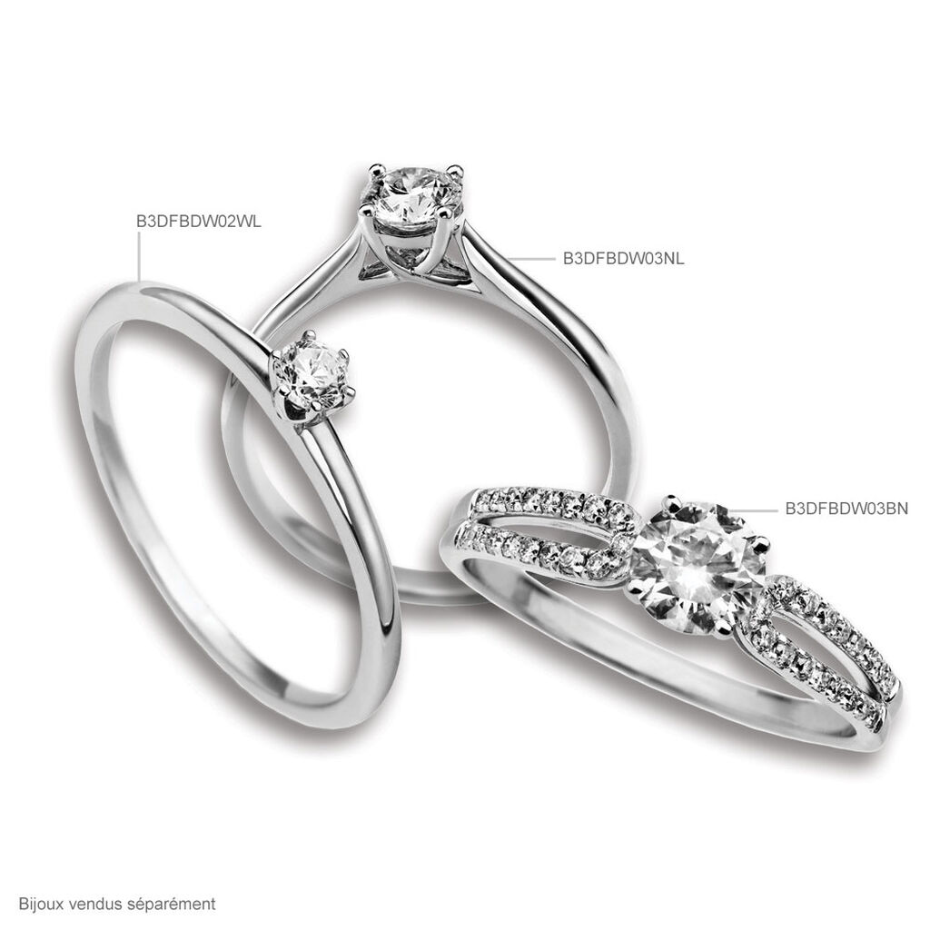 Bague Solitaire Victoria Or Blanc Diamant - Bagues solitaires Femme | Histoire d&rsquo;Or