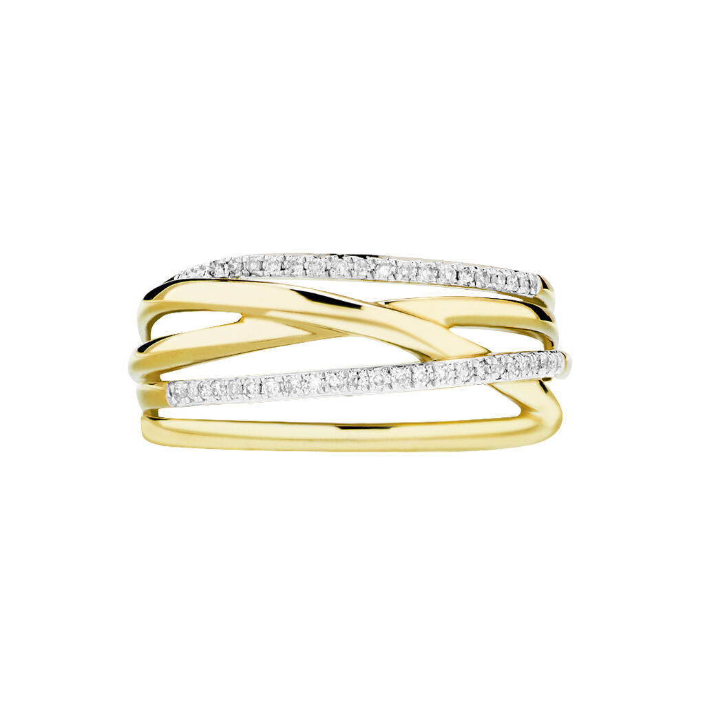 Bague Presilia Or Jaune Diamant - Bagues avec pierre Femme | Histoire d’Or