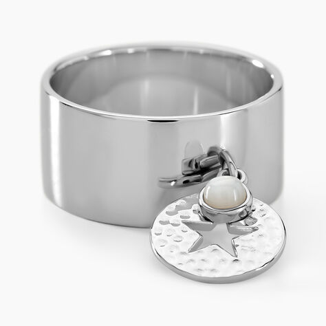 Bague Piassina Argent Blanc Nacre - Bagues solitaires Femme | Histoire d&rsquo;Or