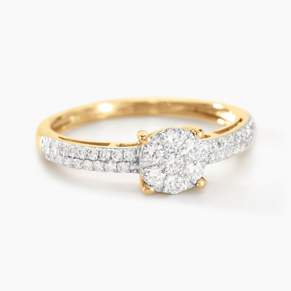 Bague Solitaire Julia Or Jaune Diamant Synthetique - Bagues solitaires Femme | Histoire d&rsquo;Or