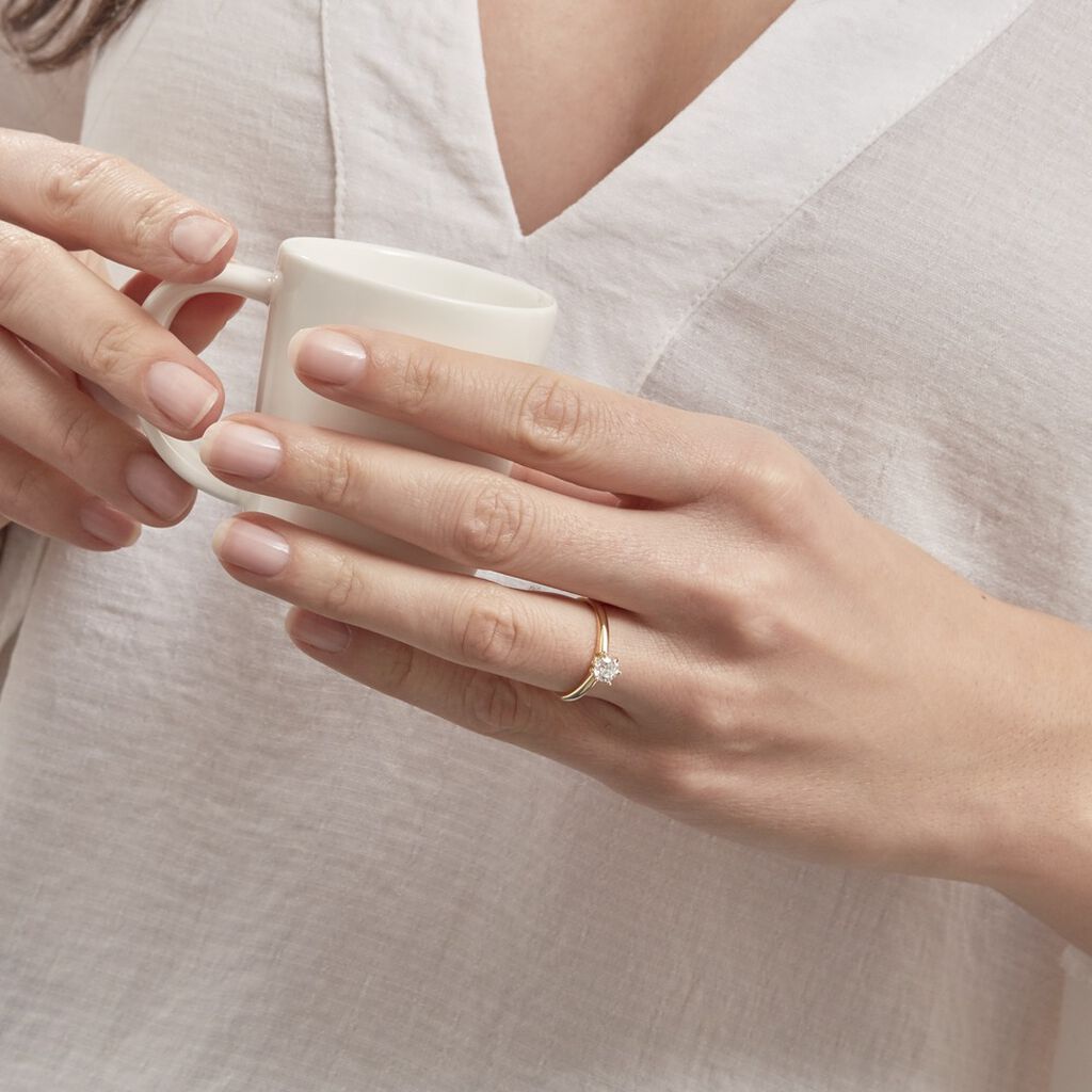 Bague Solitaire Samantha Or Jaune Diamant - Bagues solitaires Femme | Histoire d’Or