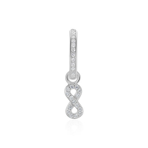 Créole Unitaire Ancelin Rondes Argent Blanc Oxyde De Zirconium - Boucles d'oreilles créoles Femme | Histoire d’Or