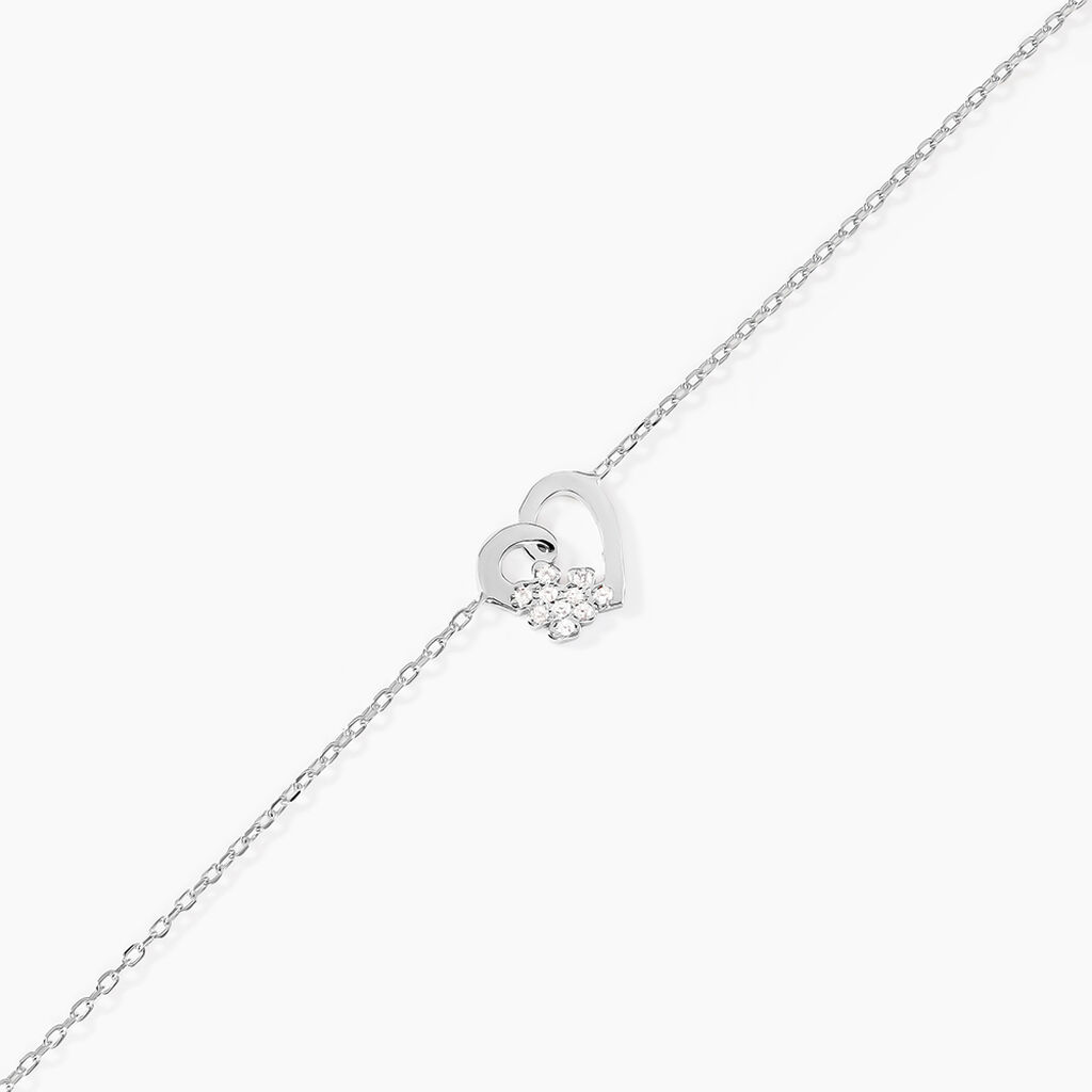 Bracelet Lucianna Argent Blanc Oxyde De Zirconium - Bracelets Femme | Histoire d&rsquo;Or