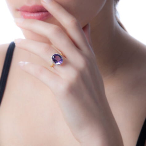 Bague Anna Or Rose Citrine Et Diamant - Bagues solitaires Femme | Histoire d’Or