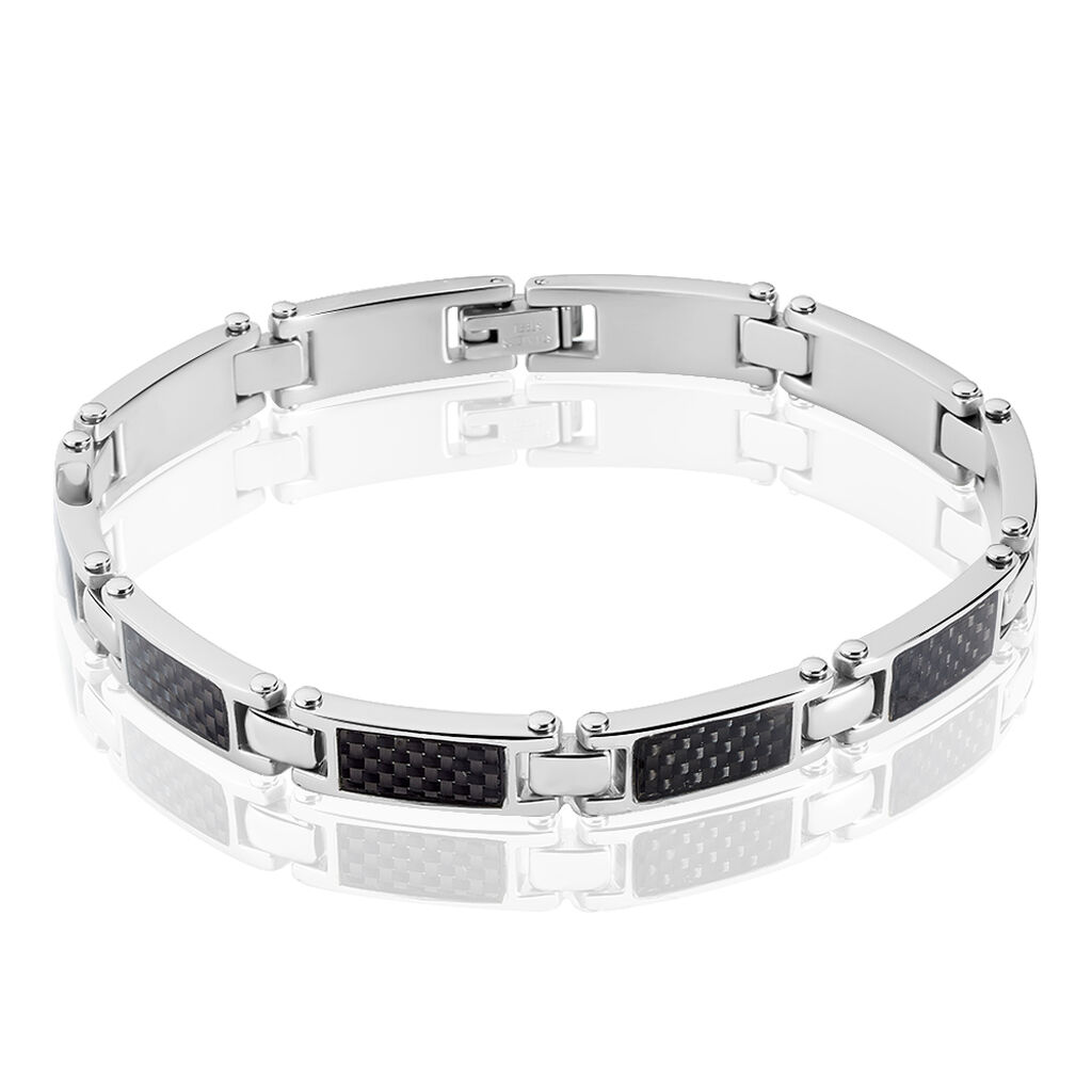 Bracelet Achille Acier Blanc - Bracelets fantaisie Homme | Histoire d’Or