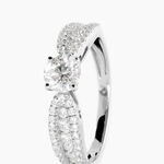 Bague Stockholm Ld Platine Blanc Diamant Synth&eacute;tique - Bagues solitaires Femme | Histoire d&rsquo;Or