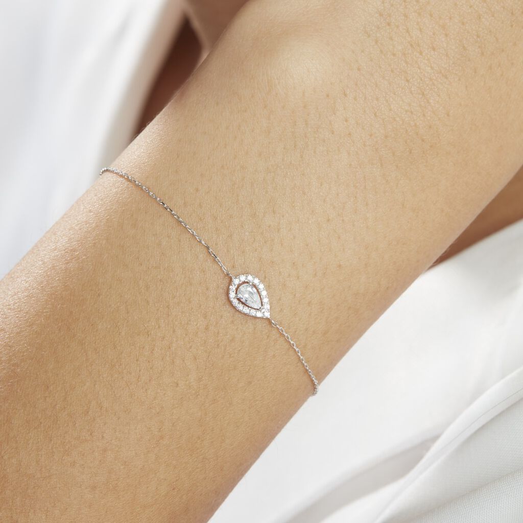 Bracelet Hildana Or Blanc Oxyde De Zirconium - Bracelets Femme | Histoire d’Or