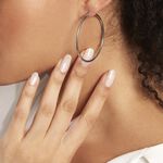 Cr&eacute;oles Carmela Acier Blanc - Boucles d'oreilles cr&eacute;oles Femme | Histoire d&rsquo;Or
