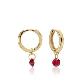 Créoles Plaqué Or Pauw Pampilles Oxydes De Zirconium - Boucles d'oreilles créoles Femme | Histoire d’Or