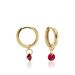 Créoles Plaqué Or Pauw Pampilles Oxydes De Zirconium - Boucles d'oreilles créoles Femme | Histoire d’Or