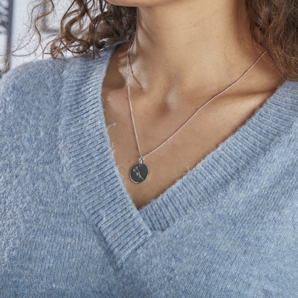 Collier Astr Argent Oxydes De Zirconium - Colliers Zodiaque Femme | Histoire d’Or