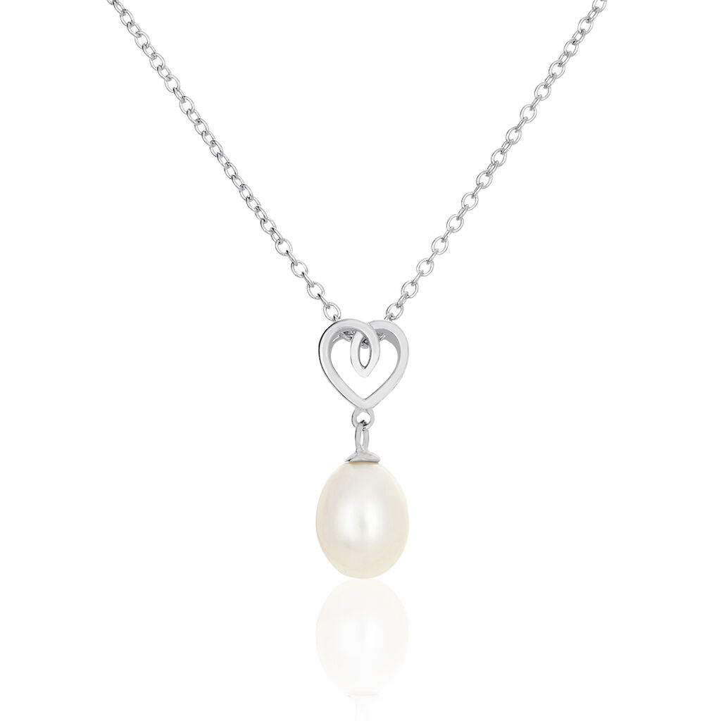Collier Miley Argent Blanc Perle De Culture - Colliers fantaisie Femme | Histoire d&rsquo;Or