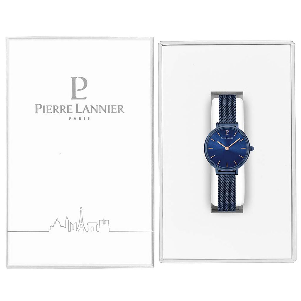 Montre Lannier Pierre Nova Acier Bleu - Montres Femme | Histoire d’Or