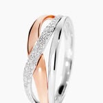 Bague Nene Or Bicolore Diamant - Bagues avec pierre Femme | Histoire d&rsquo;Or