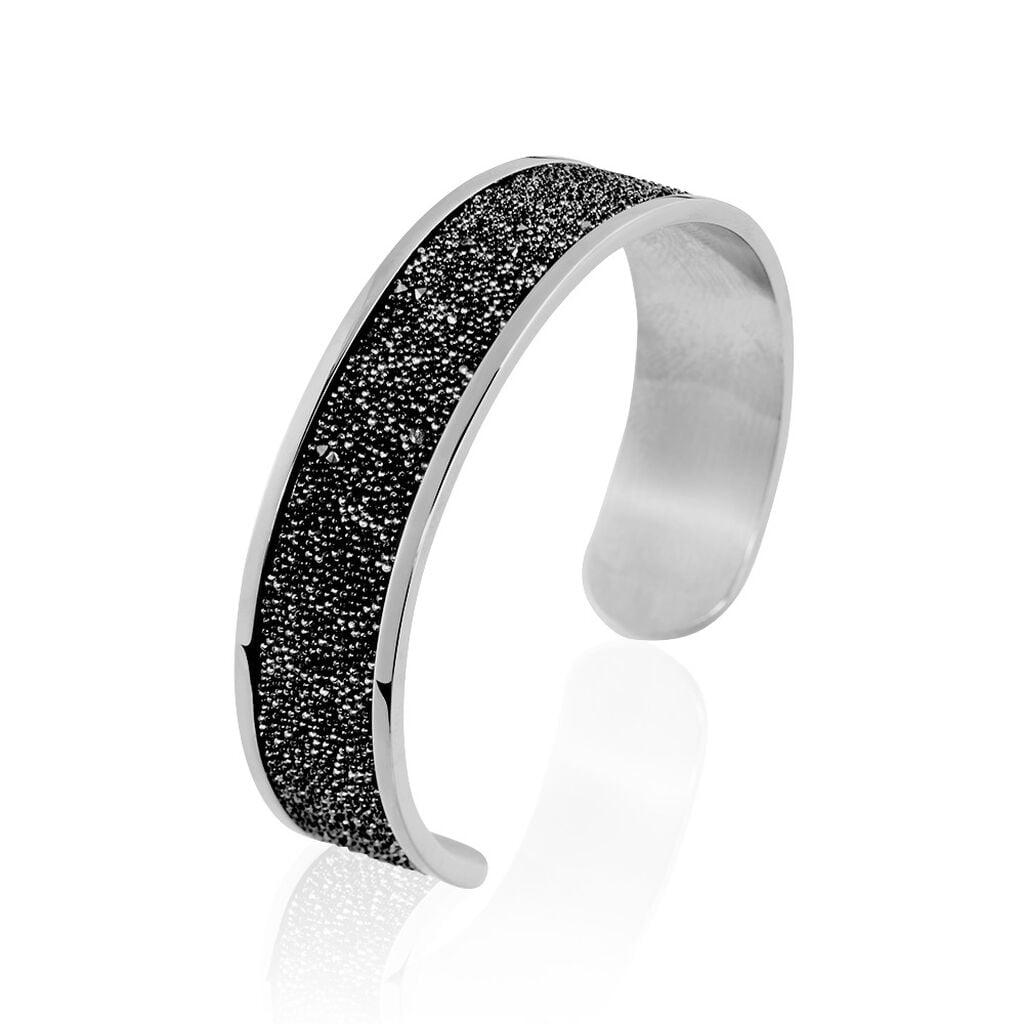 Bracelet Jonc Willis Acier Blanc - Bracelets joncs Femme | Histoire d&rsquo;Or