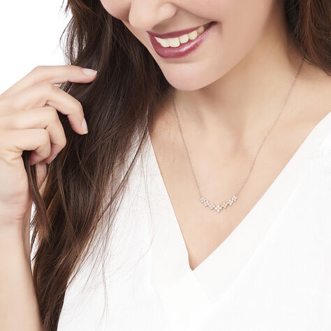 Collier Angellina Argent Rose Oxyde De Zirconium - Colliers fantaisie Femme | Histoire d’Or