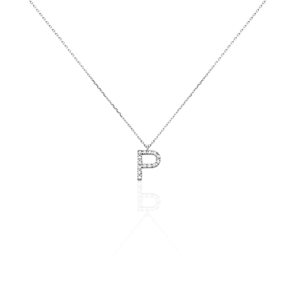 Collier Oran Or Blanc Diamant