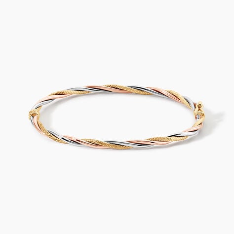 Bracelet Jonc Temani Or Tricolore - Bracelets joncs Femme | Histoire d&rsquo;Or