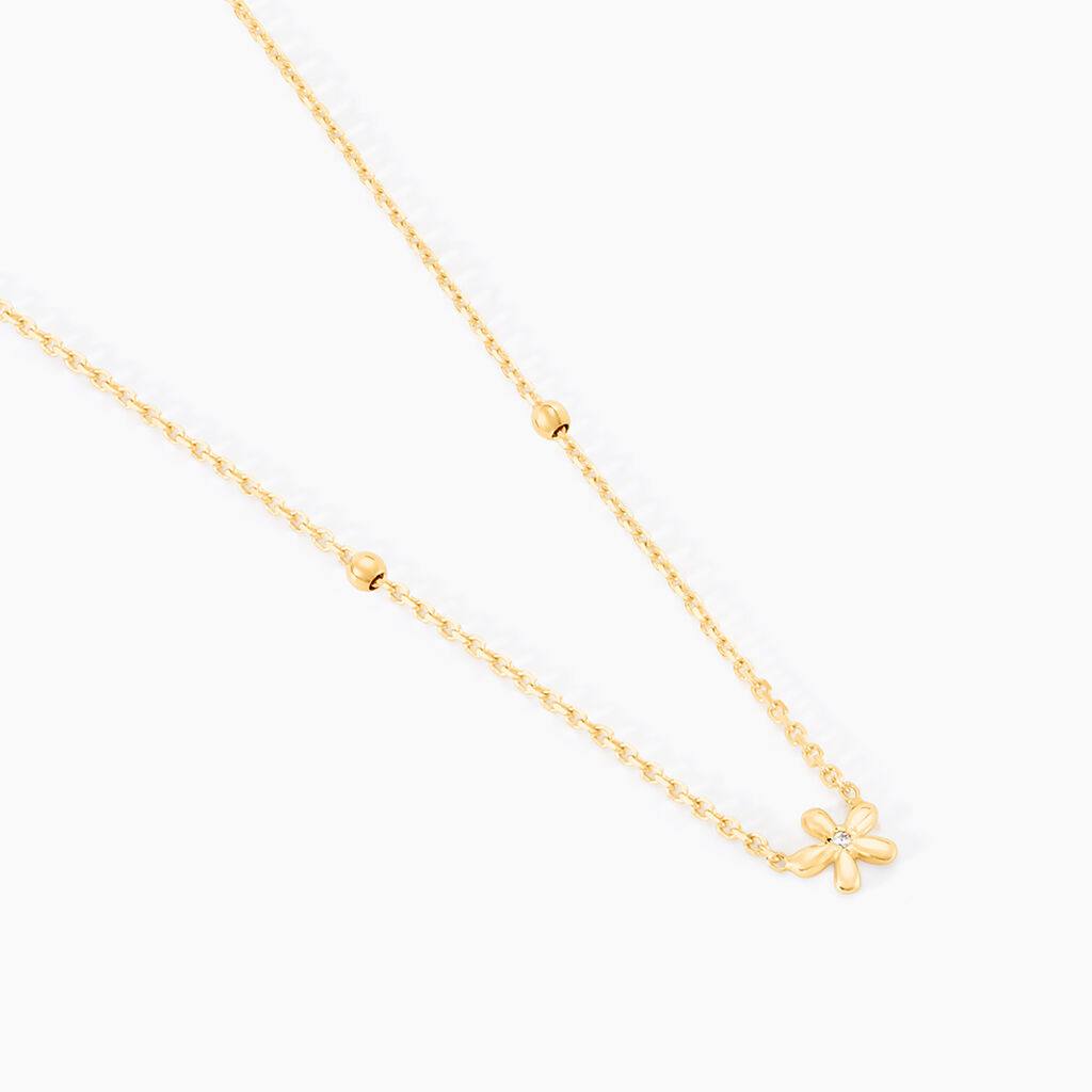 Collier Fenton Or Jaune Oxyde De Zirconium - Colliers Famille | Histoire d&rsquo;Or