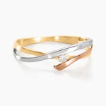 Bague Giusta Or Tricolore Diamant - Bagues solitaires Femme | Histoire d&rsquo;Or