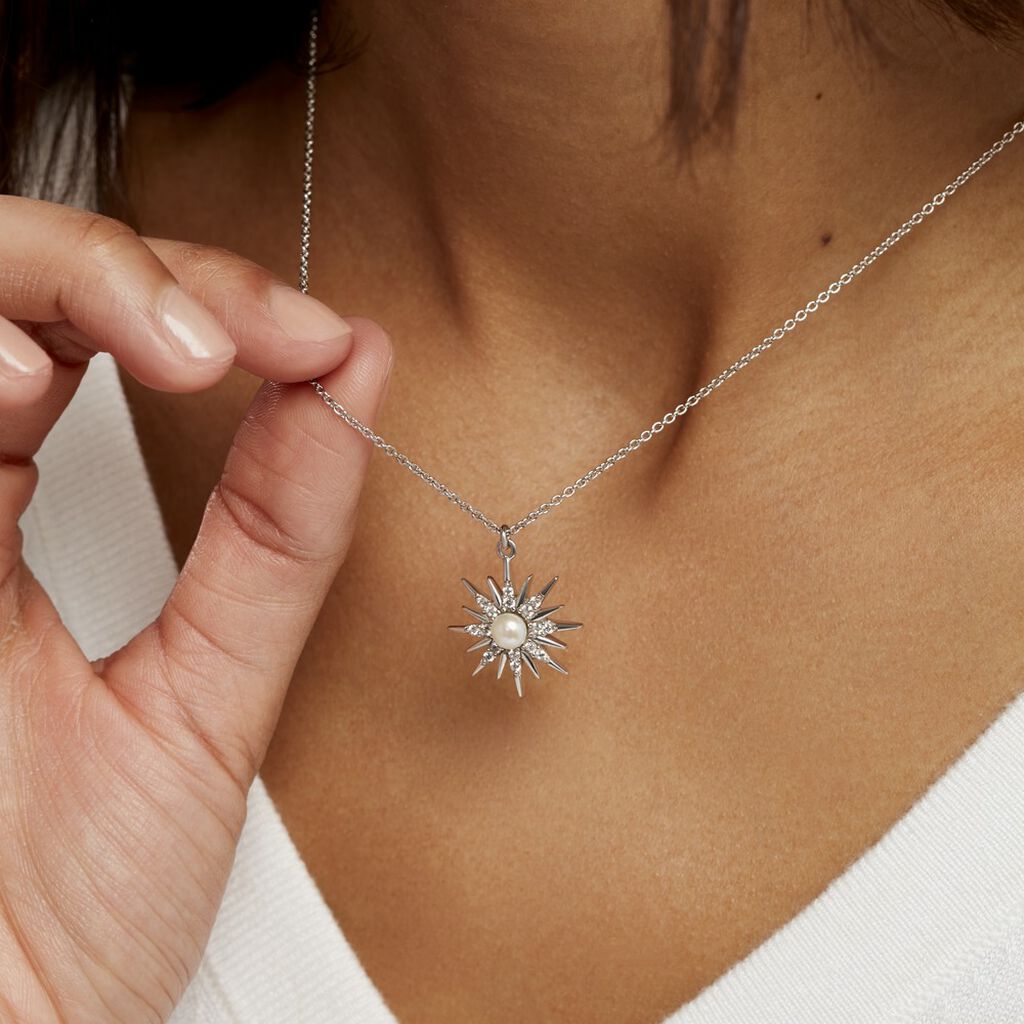 Collier Blanca Argent Blanc Perle De Culture - Colliers fantaisie Femme | Histoire d’Or