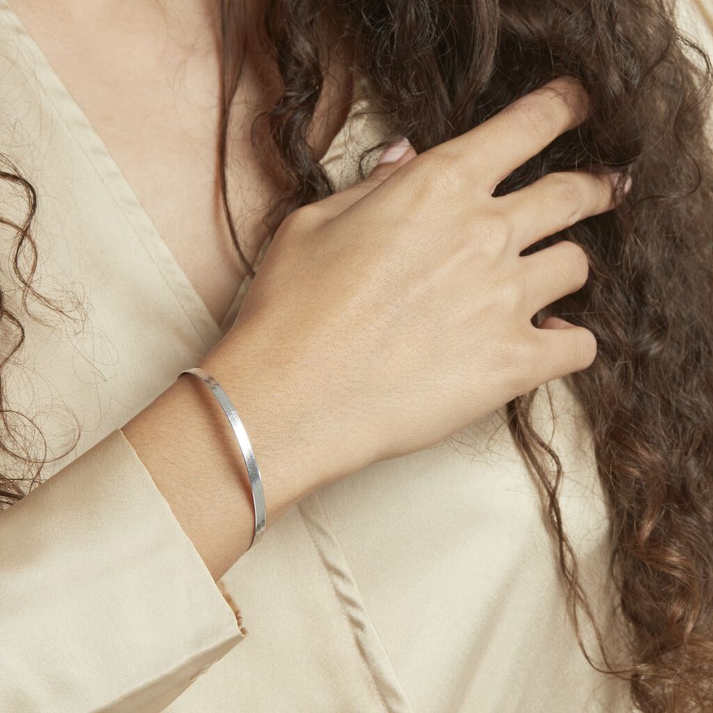 Bracelet Argent Blanc Alayna - Bracelets chaîne Femme | Histoire d’Or