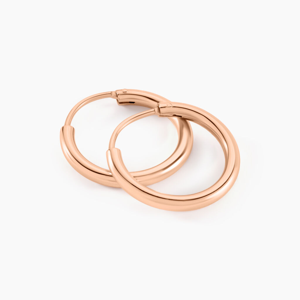 Créoles Argent Rose Olympia - Boucles d'oreilles créoles Femme | Histoire d’Or