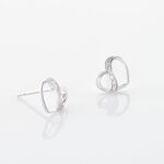 Boucles D'oreilles Puces Or Blanc Juliane Diamants - Clous d'oreilles Femme | Histoire d&rsquo;Or