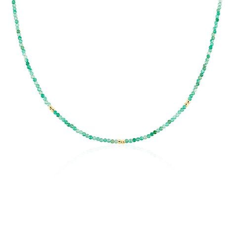 Collier Cyclades Argent Jaune Agate - Ras de cou Femme | Histoire d&rsquo;Or