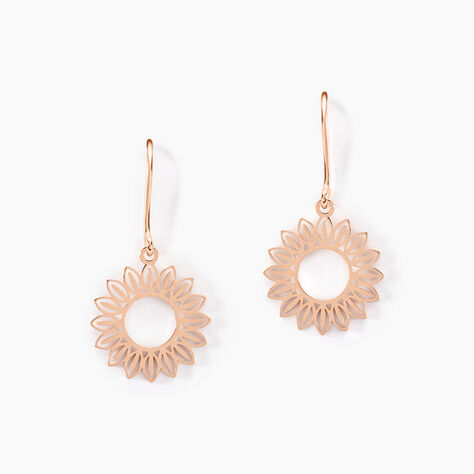 Boucles D'oreilles Pendantes Ombelline Argent Rose - Boucles d'oreilles fantaisie Femme | Histoire d’Or