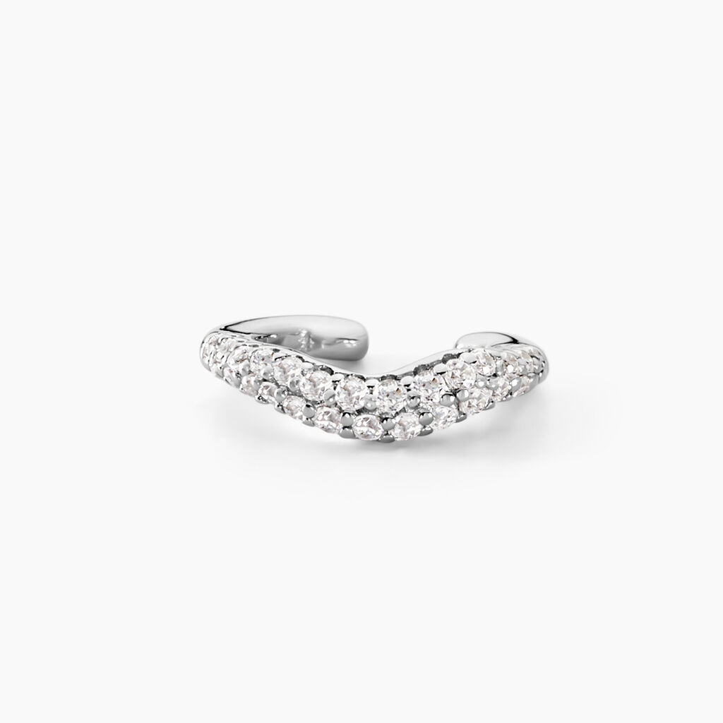Bague D'oreille Unitaire Nandie Argent Blanc Oxyde De Zirconium - Boucles d'oreilles fantaisie Femme | Histoire d’Or