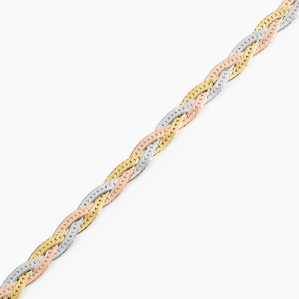Bracelet Elae Argent Tricolore - Bracelets chaîne Femme | Histoire d’Or