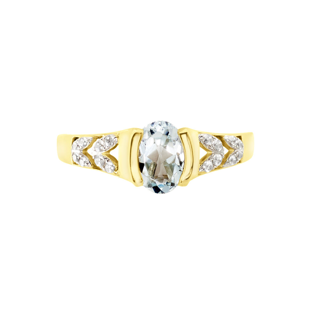 Solitaire Laetitienne Or Jaune Topaze Oxydes - Bagues solitaires Femme | Histoire d’Or