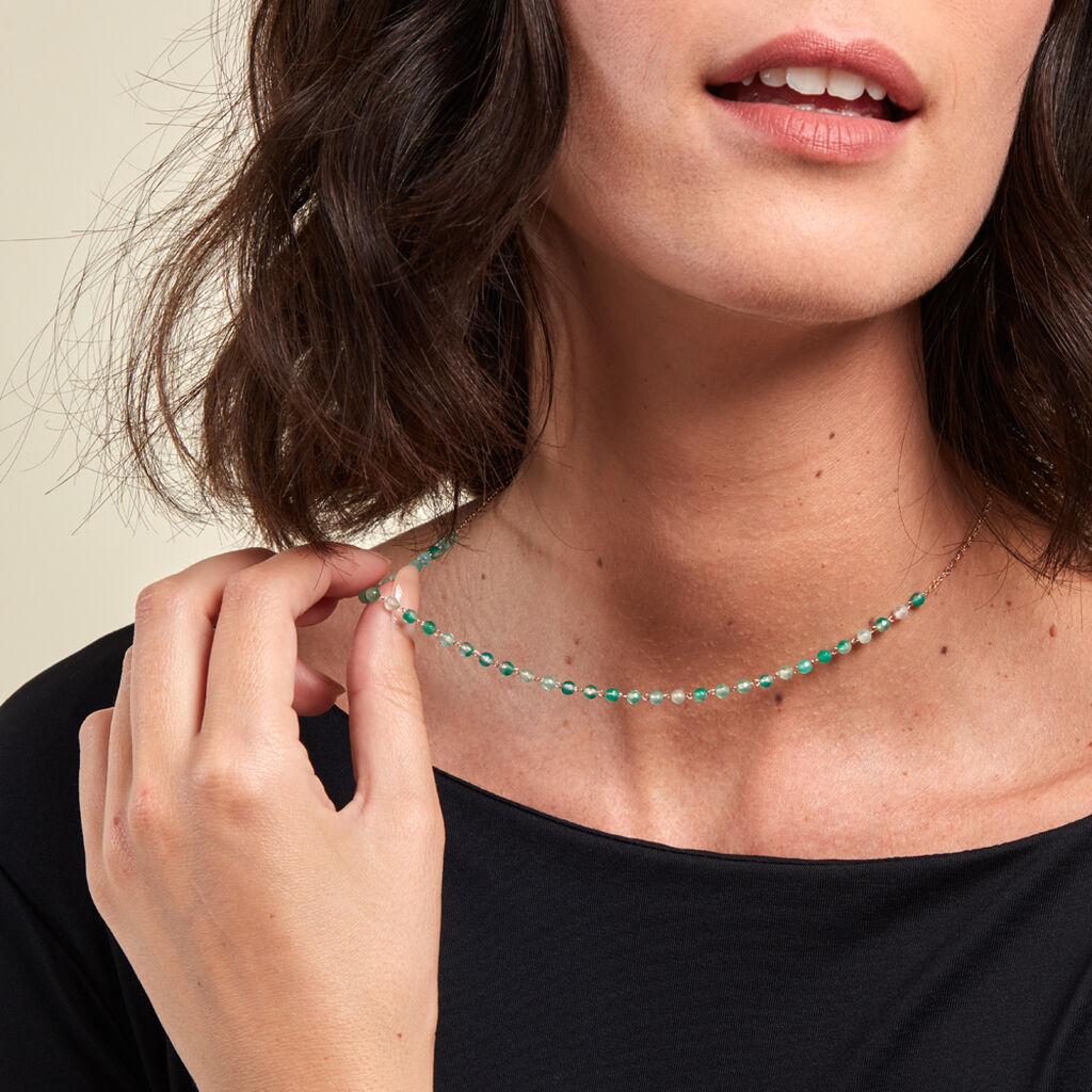 Collier Pala Plaque Or Jaune Calcédoine - Colliers Femme | Histoire d’Or