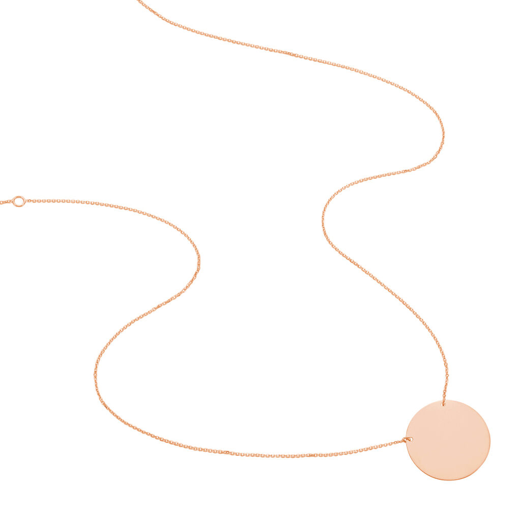 Collier Pastille Gravable Or Rose - Cadeaux de naissance Femme | Histoire d’Or