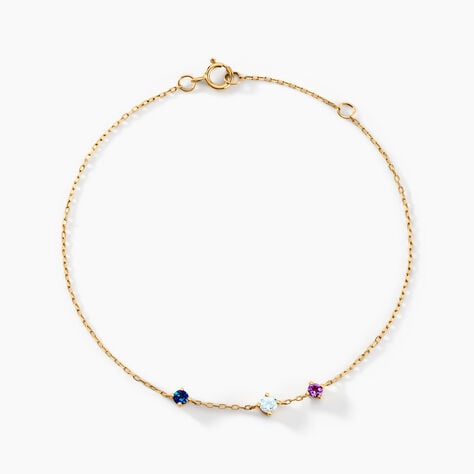 Bracelet Universe Or Jaune Topaze Am&eacute;thyste - Bracelets Femme | Histoire d&rsquo;Or