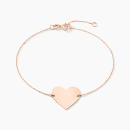 Bracelet Coeur Gravable Or Rose - Bracelets Naissance Femme | Histoire d’Or