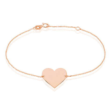 Bracelet Coeur Gravable Or Rose - Bracelets Naissance Femme | Histoire d’Or