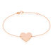 Bracelet Coeur Gravable Or Rose - Bracelets Coeur Femme | Histoire d’Or