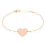 Bracelet Coeur Gravable Or Rose