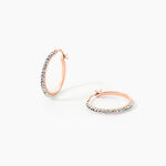 Cr&eacute;oles Sandrine Or Rose Strass - Boucles d'oreilles cr&eacute;oles Femme | Histoire d&rsquo;Or