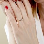 Bague Or Bicolore Goulvena Oxyde De Zirconium - Bagues solitaires Femme | Histoire d&rsquo;Or