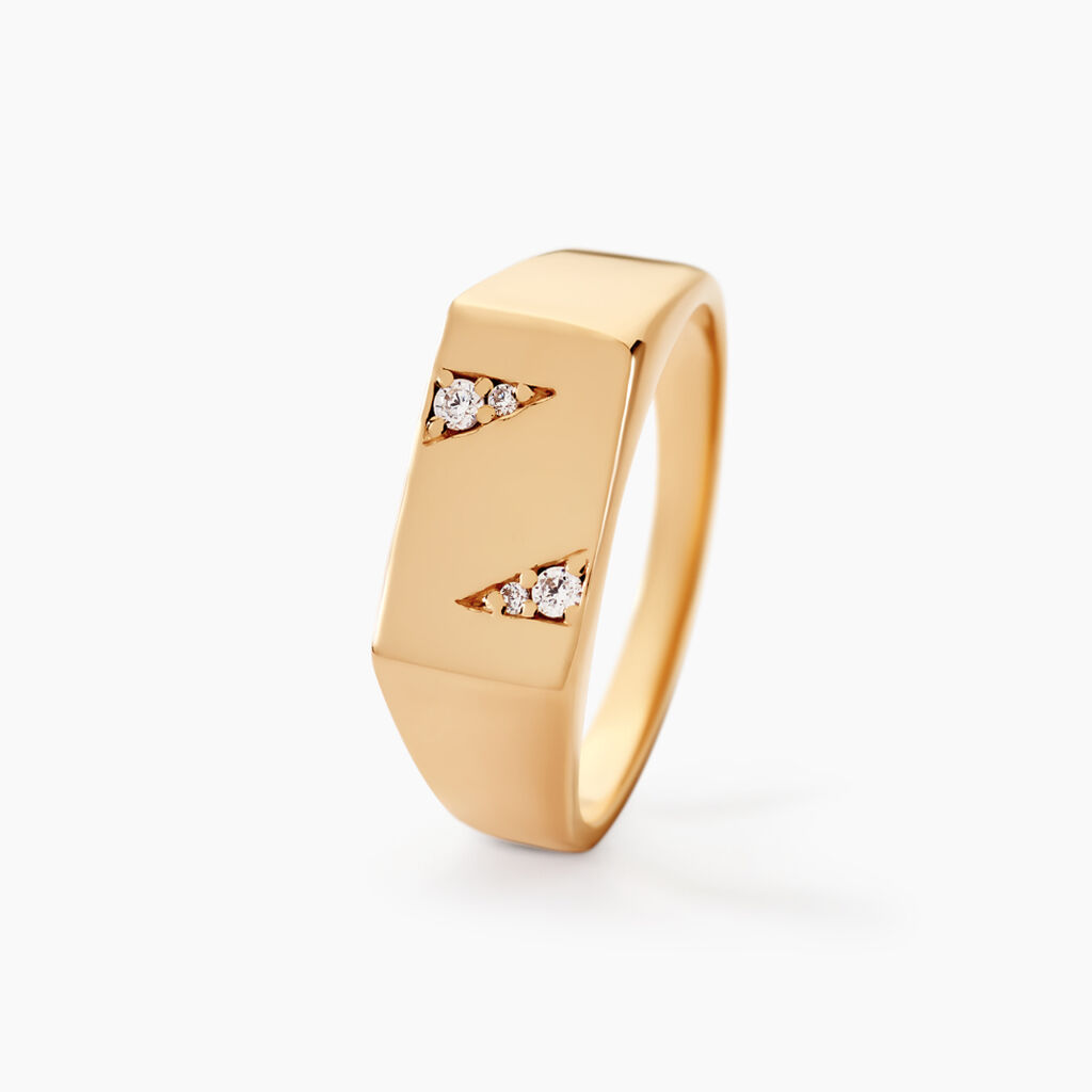 Chevali&egrave;re Plaqu&eacute; Or Jaune Asa Oxydes De Zirconium - Chevali&egrave;res Homme | Histoire d&rsquo;Or