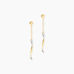 Boucles D'Oreilles Pendantes Marcelino Or Bicolore - Boucles d'oreilles pendantes Femme | Histoire d&rsquo;Or